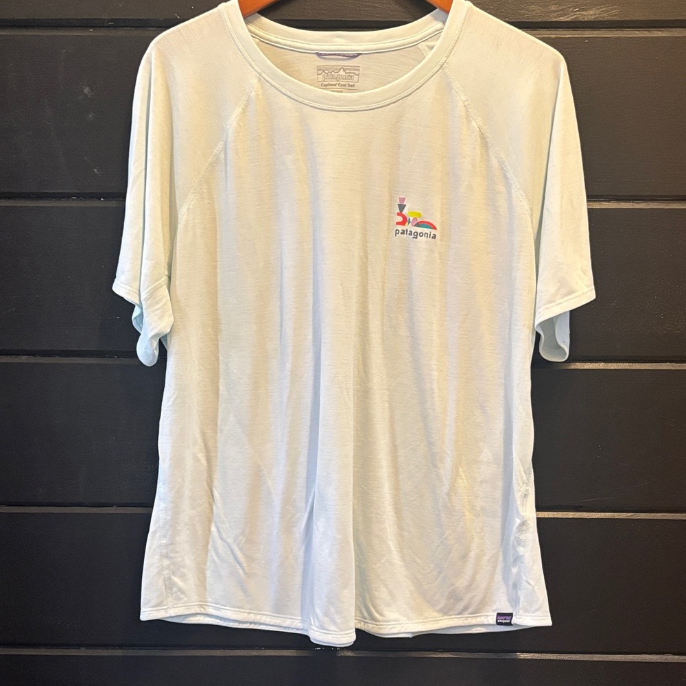 Patagonia Mint Green Tee with Logo